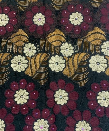 VOILE-3521Black/Gold & Wine