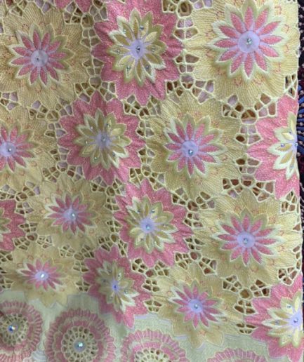 V-3386-Yellow & Peach