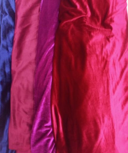 PLAIN VELVET-2477-NAVY BLUE
