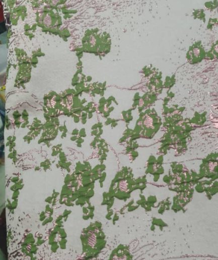 BROCADE-3821- PINK AND OLIVE