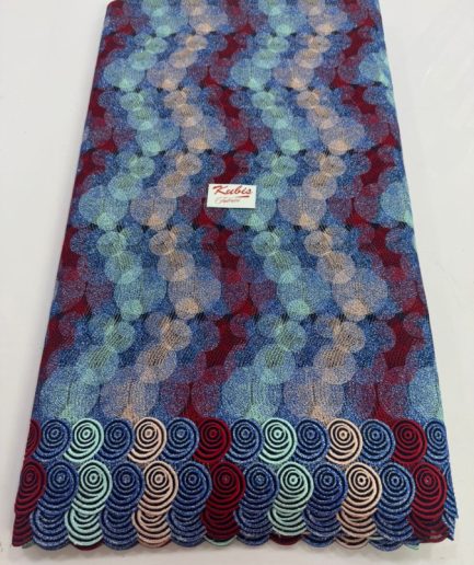 LUXURY-4768-Navy Blue/Red & Salmon
