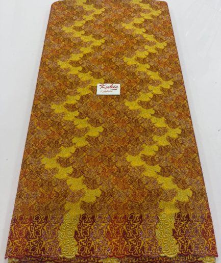 LUXURY-4771-Orange /Red & Gold
