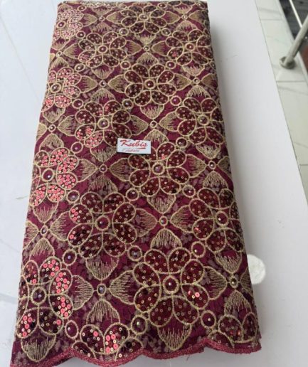Tulle-5060-Burgundy & Gold