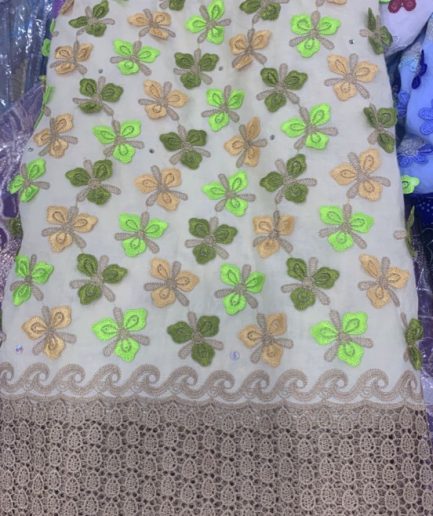 Voile-5168-Green & Gold