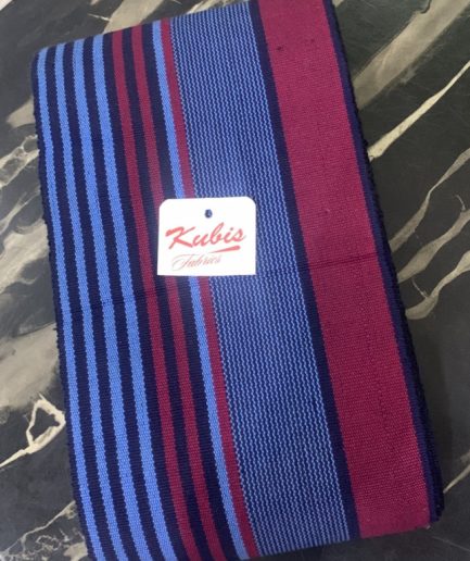 Aso Oke-5217- Magenta and sky